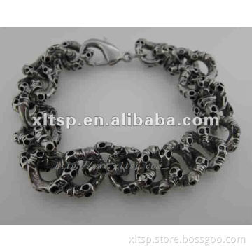 TS031 Shiny Skull Heads Casting Steel Braceles Jewelry 2012